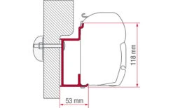 Fiamma Markisenadapter Eura Mobil Karmann Wandmontage