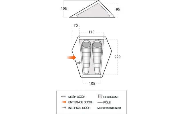 Vango Heddon 100 Leichtzelt 1 Person 4 Vango Heddon 100 Leichtzelt 1 Person – Bild 2