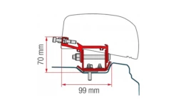 Fiamma Markisenadapter-Kit Renault Trafic L2 - Deep Black - LHD + RHD