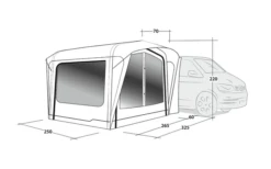 Outwell Crossville 250 SA Busvorzelt + ONS Leuchtelement-Set Bundle -Zeltladen 691073 4859009