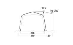 Outwell Jonesville 290 SA Flex Busvorzelt + ONS Leuchtelement-Set Bundle -Zeltladen 748538 5008481