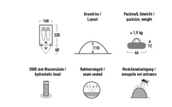 High Peak Kingfisher 2 Leichtgewichtiges Kuppelzelt 220 X 140 Cm -Zeltladen 809855 5283224