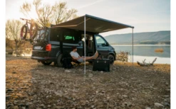 Fiamma F45s 260 Markise Für Rechtslenker VW T5/T6 Multivan/Transporter Tuchfarbe Royal Grey 260 Cm Gehäusefarbe Deep Black -Zeltladen 814985 5295284 1